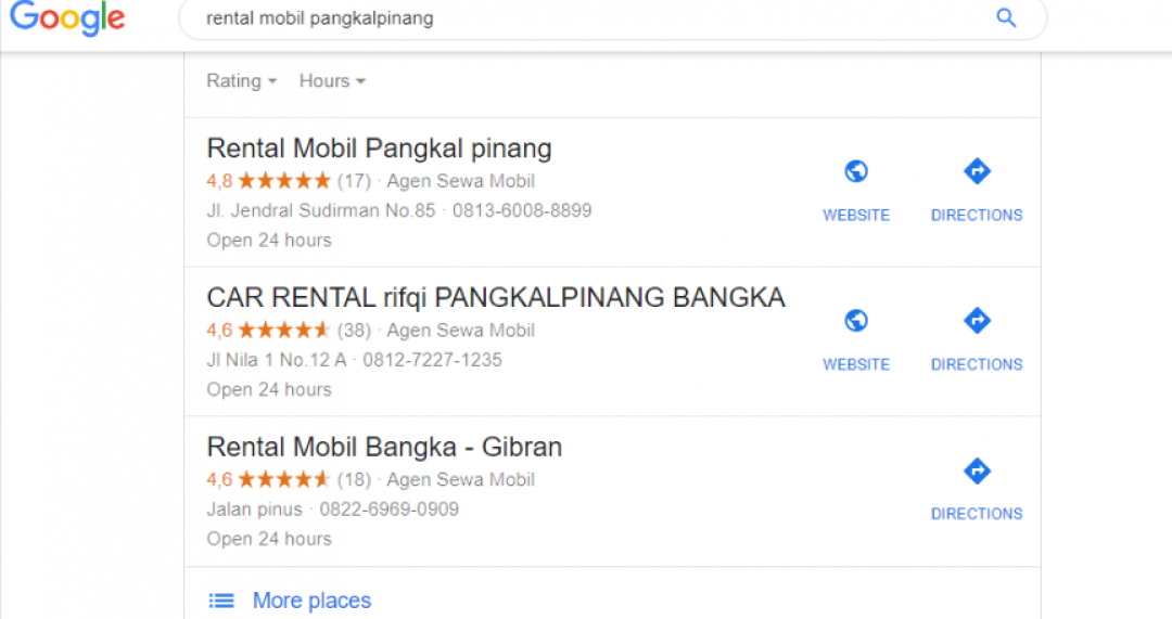 Cari Rental Mobil Pangkalpinang